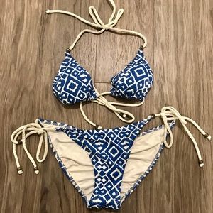 Eberjey blue ikat bikini